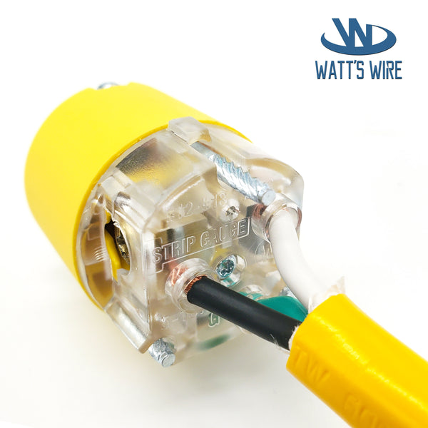 Extension Cord Ends Male and Female, 15 Amp 125 Volt NEMA 5-15 Heavy Duty Replacement Plug and Connector,  UL Listed