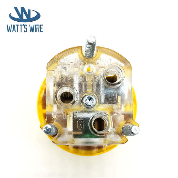 Extension Cord Ends Male and Female, 15 Amp 125 Volt NEMA 5-15 Heavy Duty Replacement Plug and Connector,  UL Listed