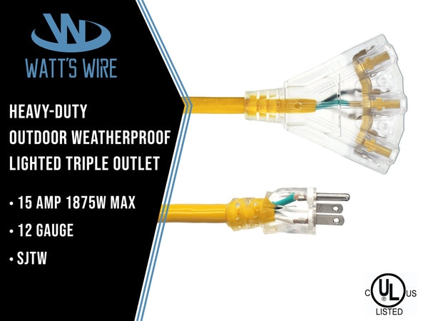 multi plug extension cord outdoor pigtail extension cord splitter