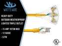 multi plug extension cord outdoor pigtail extension cord splitter