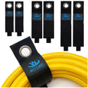 Heavy Duty Storage Straps - 6 Pack: 2 Medium, 2 Large, 2 XL - Extension Cord Ties - Storage Strap - By Watt's Wire