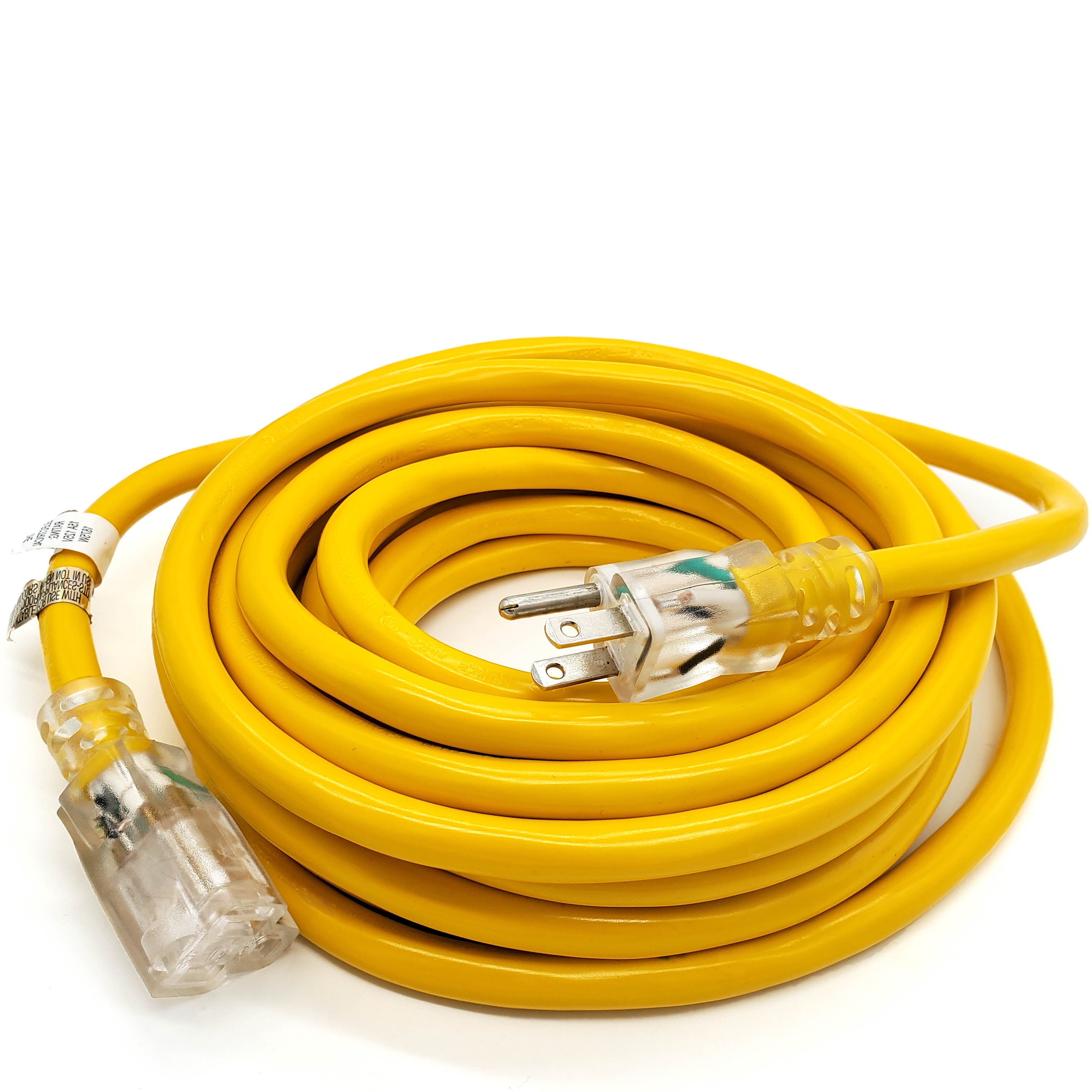Us Wire 25ft 10Awg SJTW UL Extension Cord (Yellow) - WattsWire | Watt's Wire