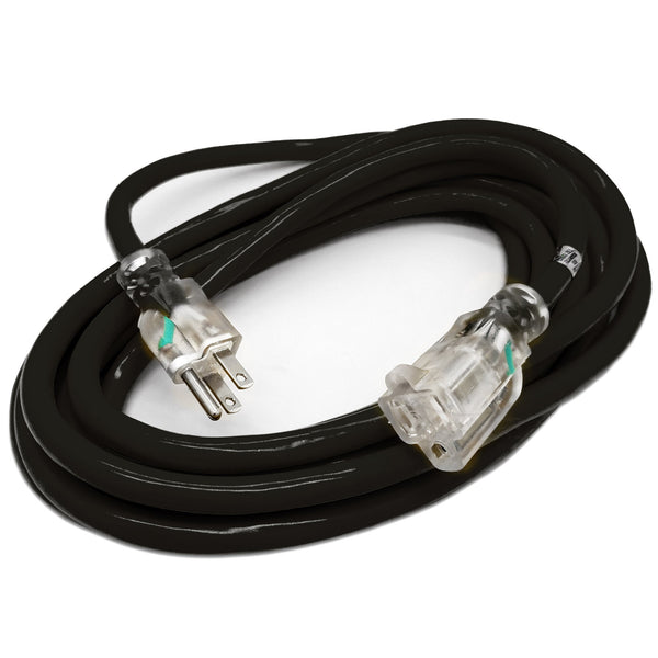 15 ft outdoor extension cord - black