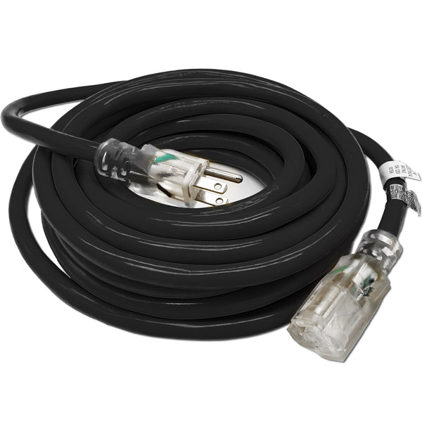 25 ft outdoor extension cord - black