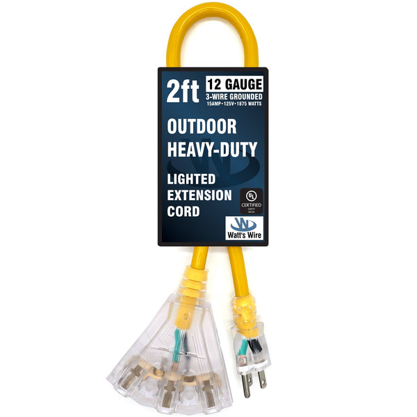outdoor extension cord heavy duty extension cord splitter 15 amp extension cord 2 ft