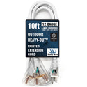 Watt's Wire 12 gauge heavy duty extension cord, white 10 ft outdoor extension cord