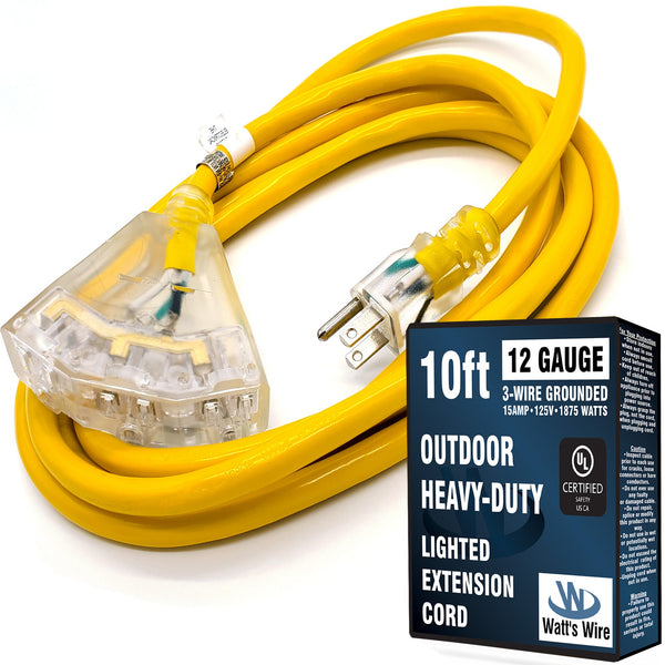 WW-12T010Y outdoor heavy duty extension cord