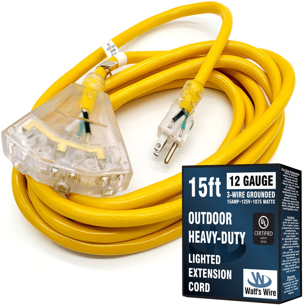 WW-12T015Y outdoor heavy duty extension cord