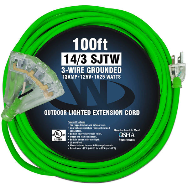 outdoor extension cord 100 ft extension cord green extension cord