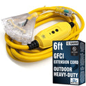 GFCI heavy duty extension cord 6 ft Triple
