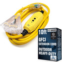 GFCI heavy duty extension cord 10 ft Triple